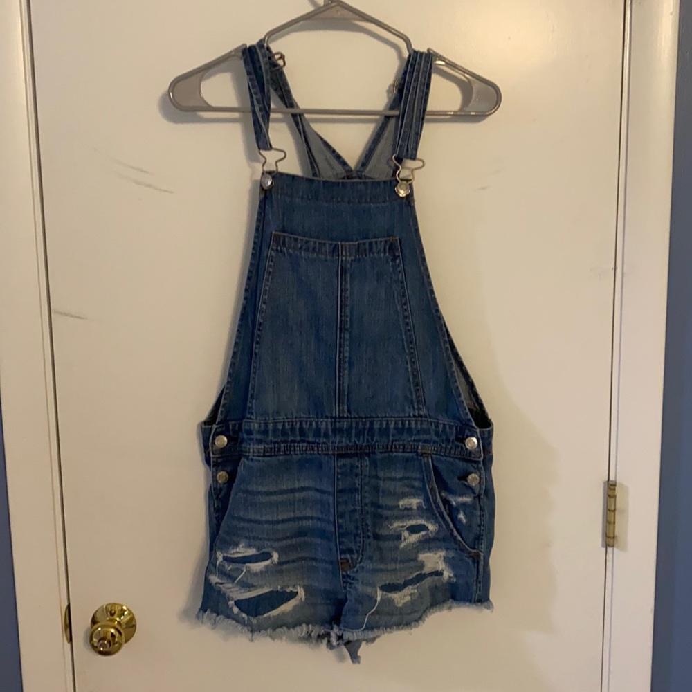 american eagle denim overalls